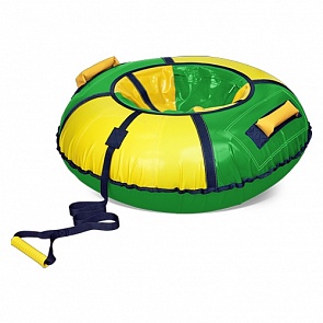 Тюбинг диаметром 95 см, цвет -  желтый/зеленый (Ника, ТБ1К-95 ЗЕЛЕНЫЙ/ЖЕЛТЫЙsim)